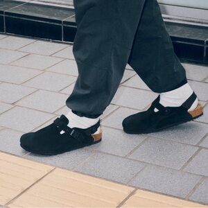 Birkenstocks suede clogs